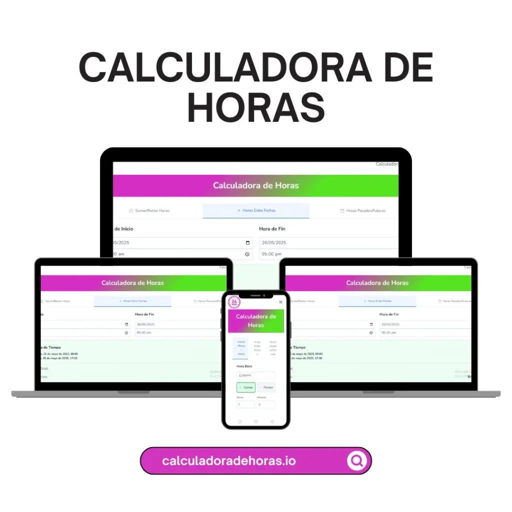 Calculadora de Horas Calculadora de Horas