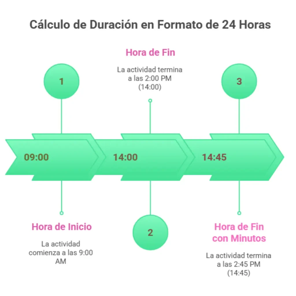 Cálculo de Duración en Formato de 24 Horas