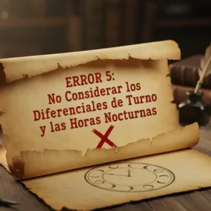 Error 5 No Considerar los Diferenciales de Turno y las Horas Nocturnas