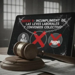 Error 9 Incumplimiento de las Leyes Laborales y Convenios Colectivos