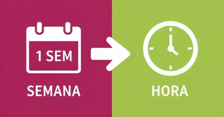 Convertir de Semana a Hora