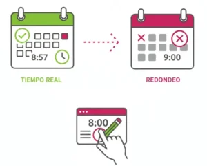 Error 8 Redondear las Horas de Trabajo Manualmente