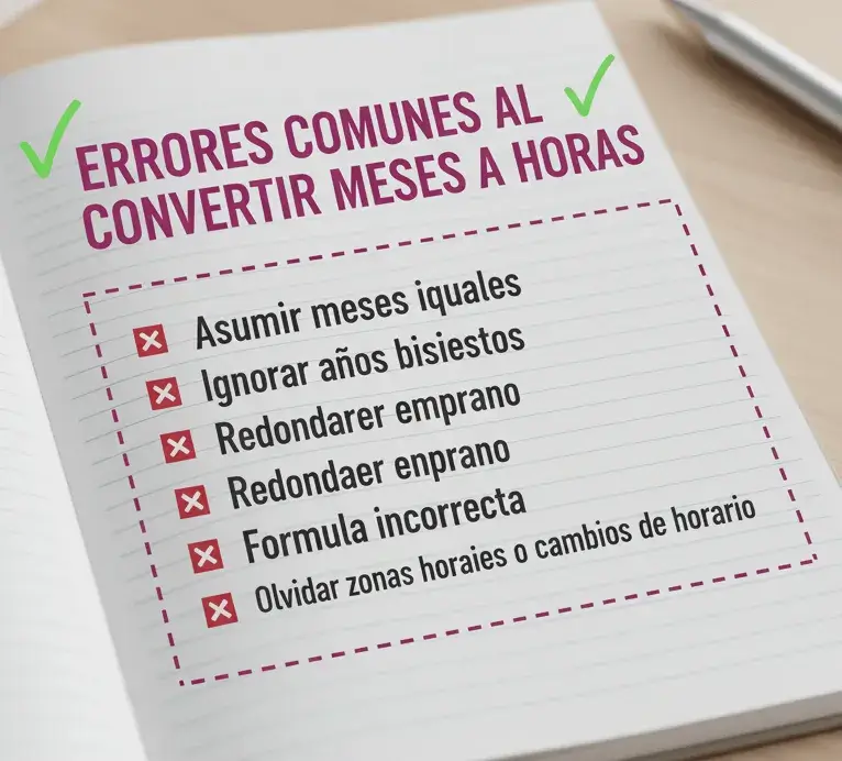 Errores Comunes al Convertir Meses a Horas