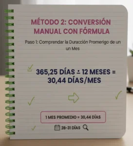 Método 2 Conversión Manual con Fórmula