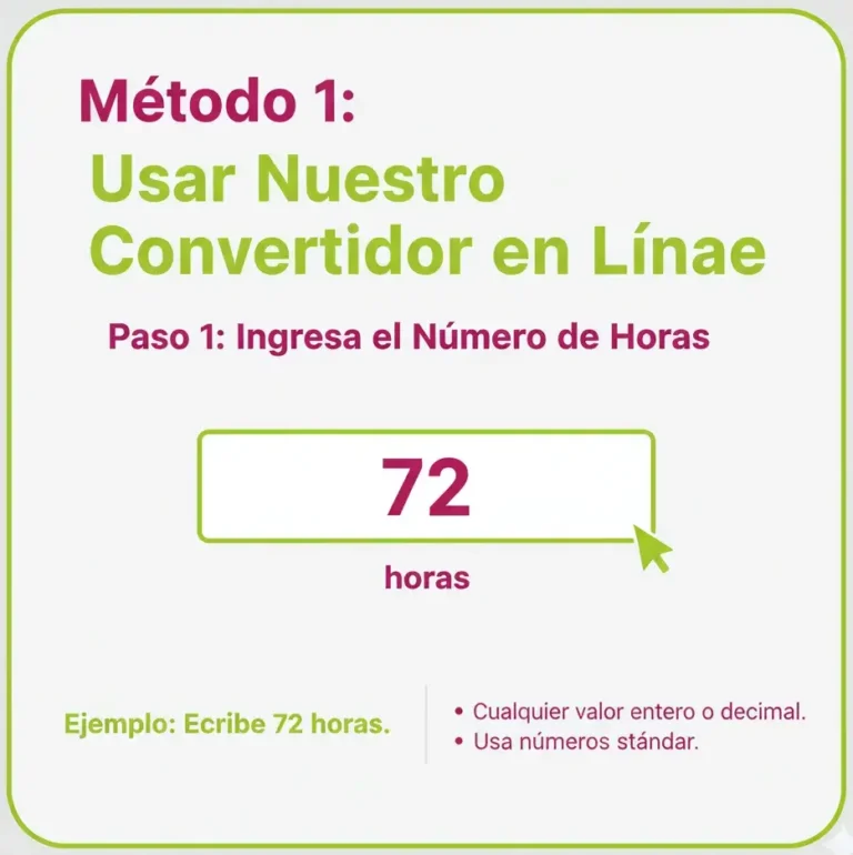 Paso 1 Ingresa el Número de Horas