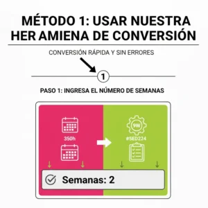 Paso 1 Ingresa el Número de Semanas