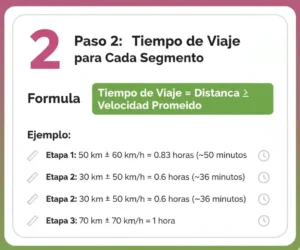 Paso 2 Calcula el Tiempo de Viaje para Cada Segmento