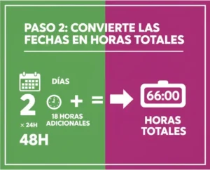 Paso 2: Convierte las Fechas en Horas Totales