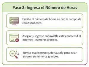 Paso 2 Ingresa el Número de Horas