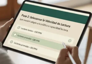 Paso 2 Seleccionar la Velocidad de Lectura