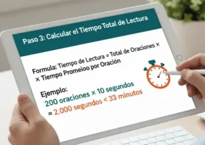 Paso 3 Calcular el Tiempo Total de Lectura