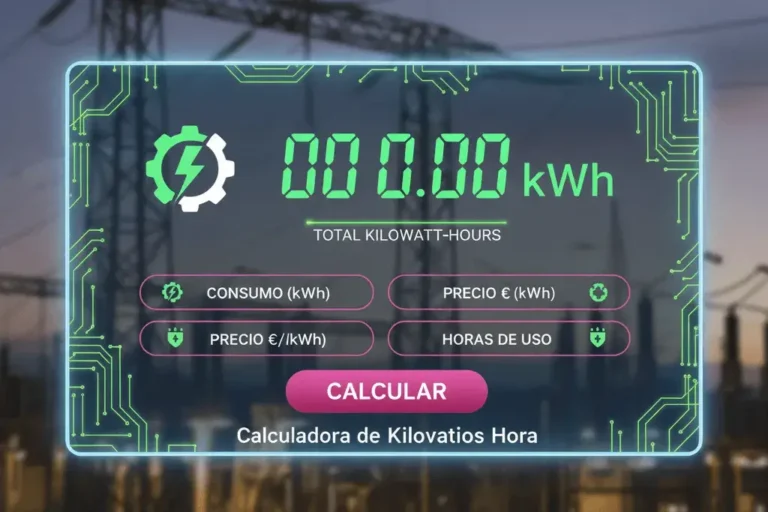 Calculadora de Kilovatios Hora