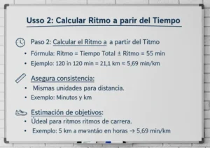 Paso 2 Calcular el Ritmo a partir del Tiempo