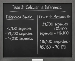 Paso 2 Calcular la Diferencia