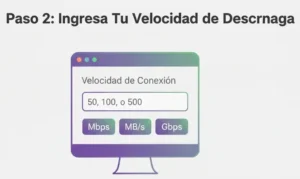 Paso 2 Ingresa Tu Velocidad de Descarga