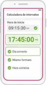 Paso 2 Ingresar la Hora de Fin