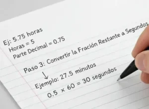 Paso 3 Convertir la Fracción Restante a Segundos