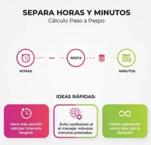 3. Separa Horas y Minutos