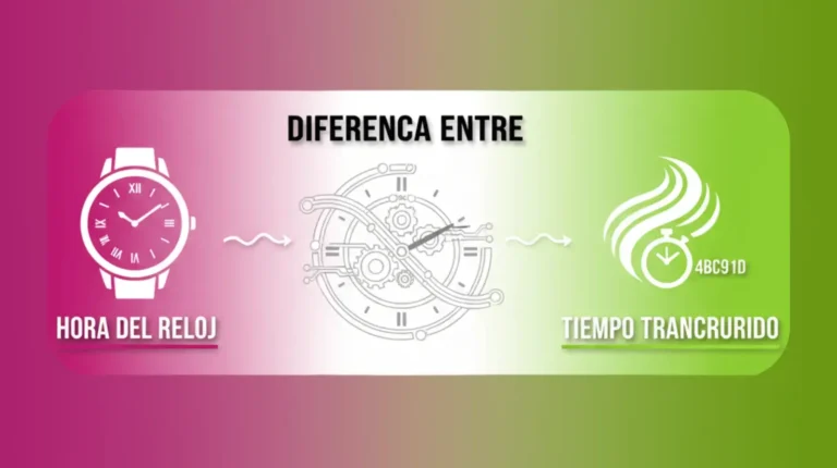 Diferencia Entre la Hora del Reloj y el Tiempo Transcurrido