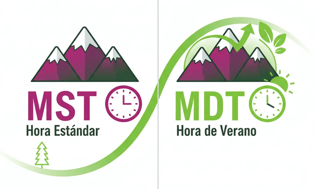 Diferencia entre Hora Estándar de la Montaña (MST) y Hora de Verano de la Montaña (MDT)